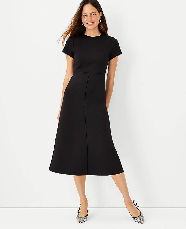 The Tall Midi Flare Dress in Double Knit