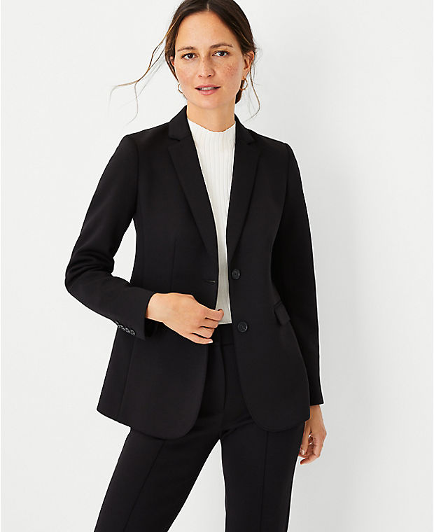 The Petite Two Button Blazer in Double Knit