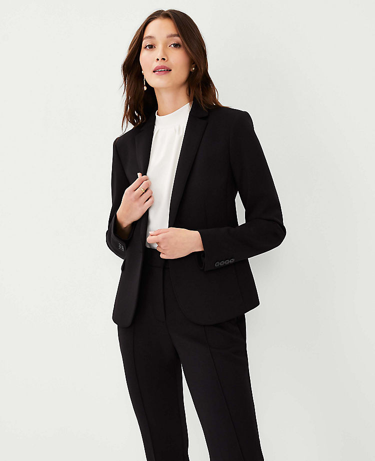 The Petite One-Button Blazer in Double Knit