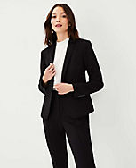 The Petite One-Button Blazer in Double Knit carousel Product Image 1