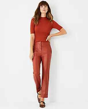 The Faux Leather High Waist Ankle Pant carousel Product Image 1