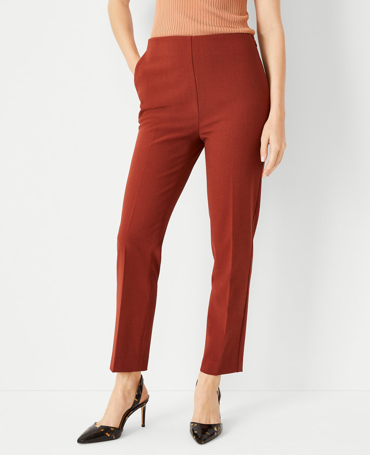 The Petite High Rise Side Zip Ankle Pant in BiStretch Curvy Fit