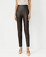 The Faux Leather Seamed Side Zip Legging carousel Product Image 3