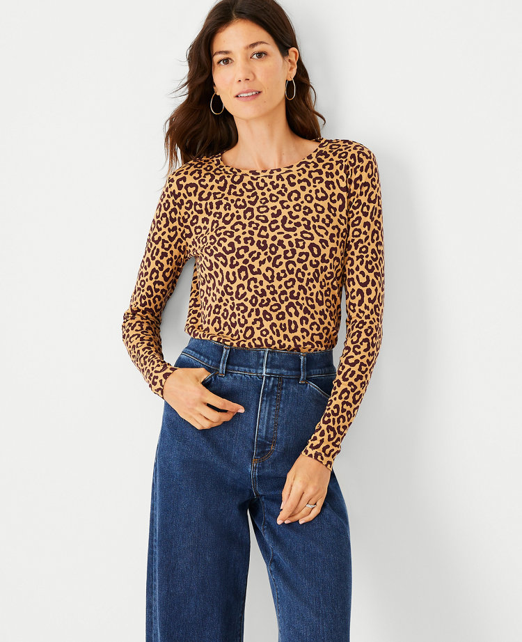 Animal Print Long Sleeve Top