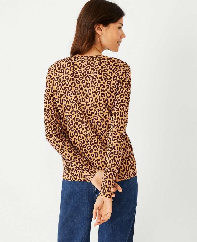Animal Print Long Sleeve Top