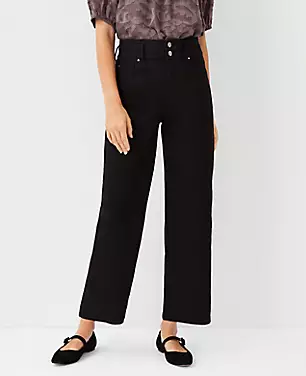 Sculpting Pocket High Rise Wide Leg Jeans in Black carousel Product Image 1