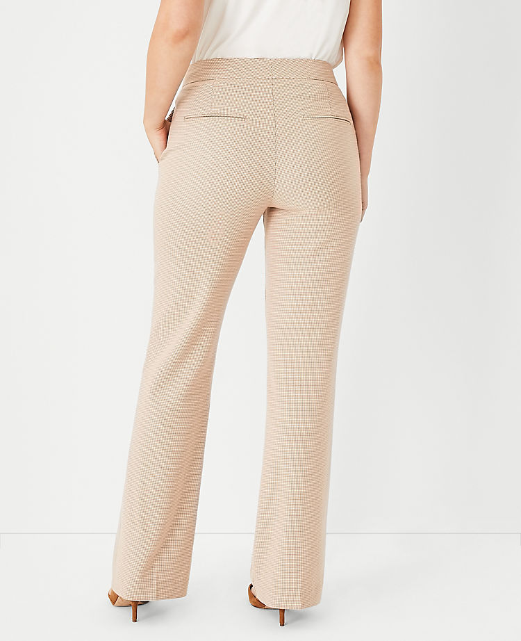 The Petite High Rise Trouser Pant in Houndstooth - Curvy Fit