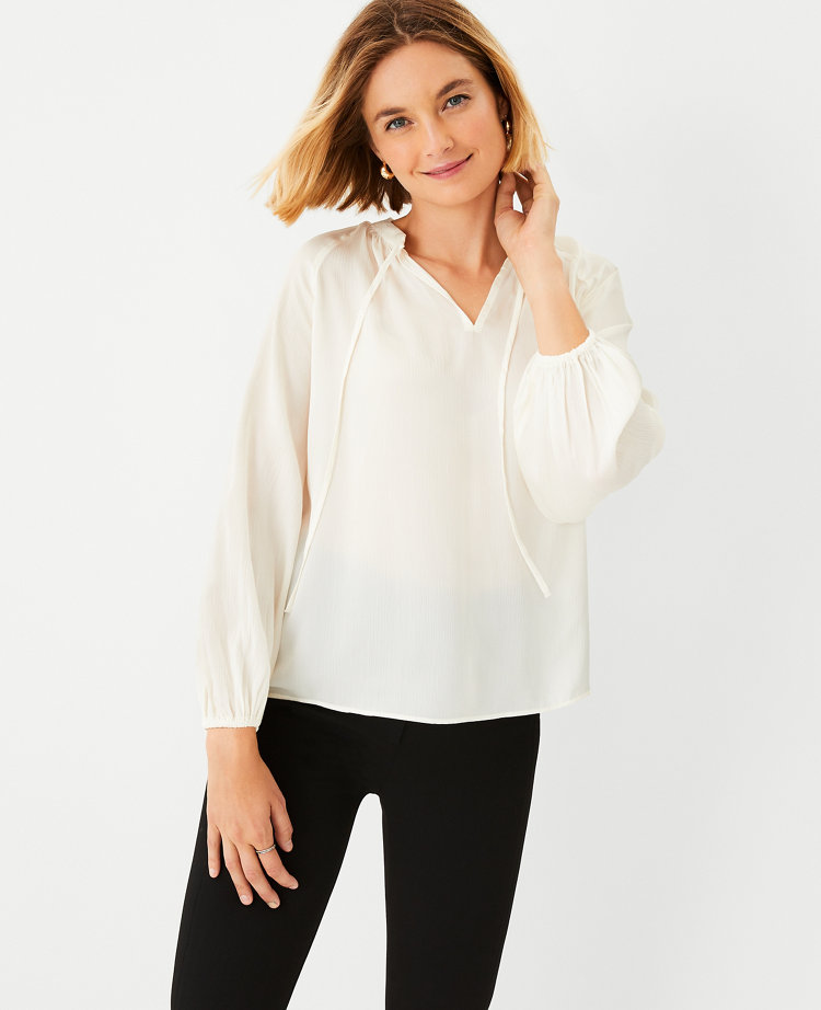 Tie Neck Tunic Top