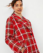 Plaid Cocoon Coat carousel Product Image 3
