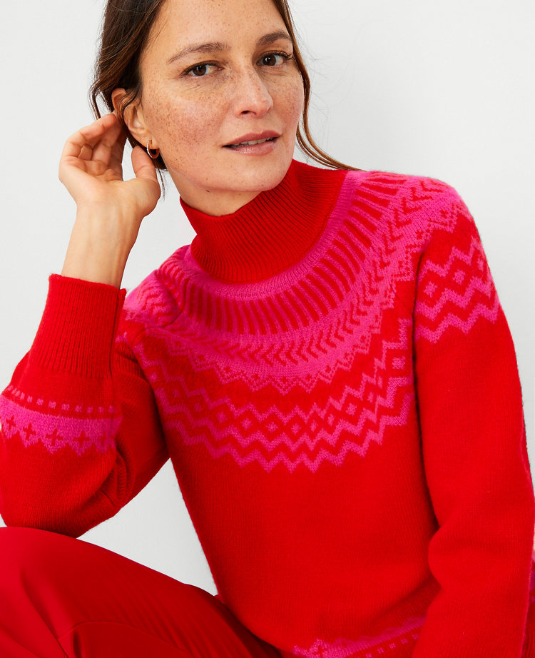 Fair Isle Turtleneck Sweater