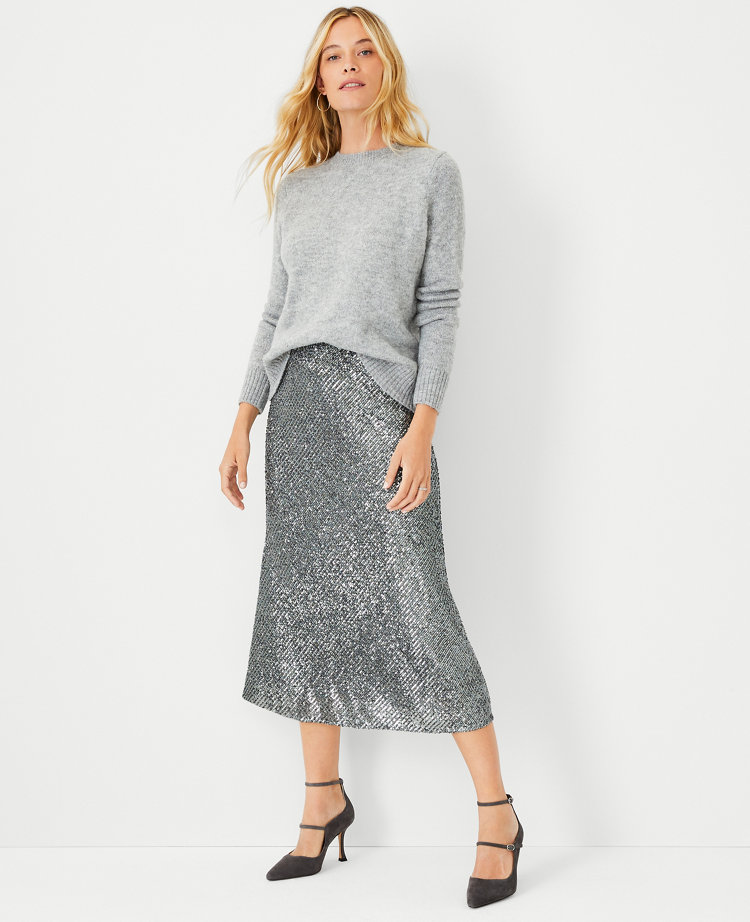 Hush sequin midi outlet skirt