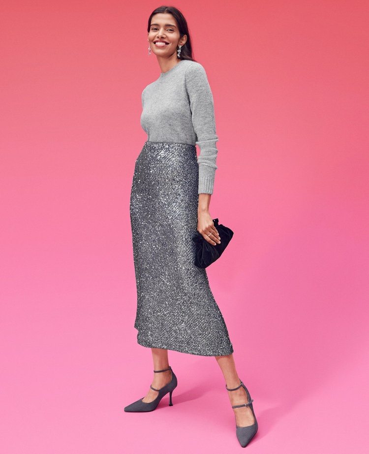 J crew 2024 sequin midi skirt