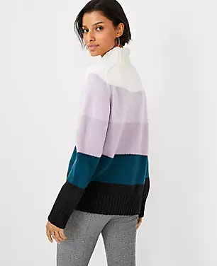 Ombre Stripe Turtleneck Sweater carousel Product Image 2