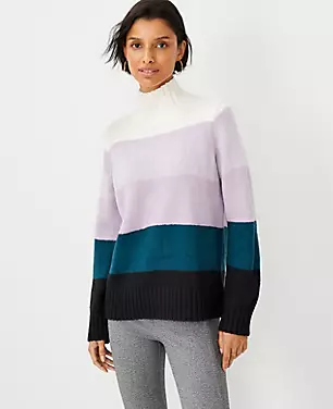 Ombre Stripe Turtleneck Sweater carousel Product Image 3