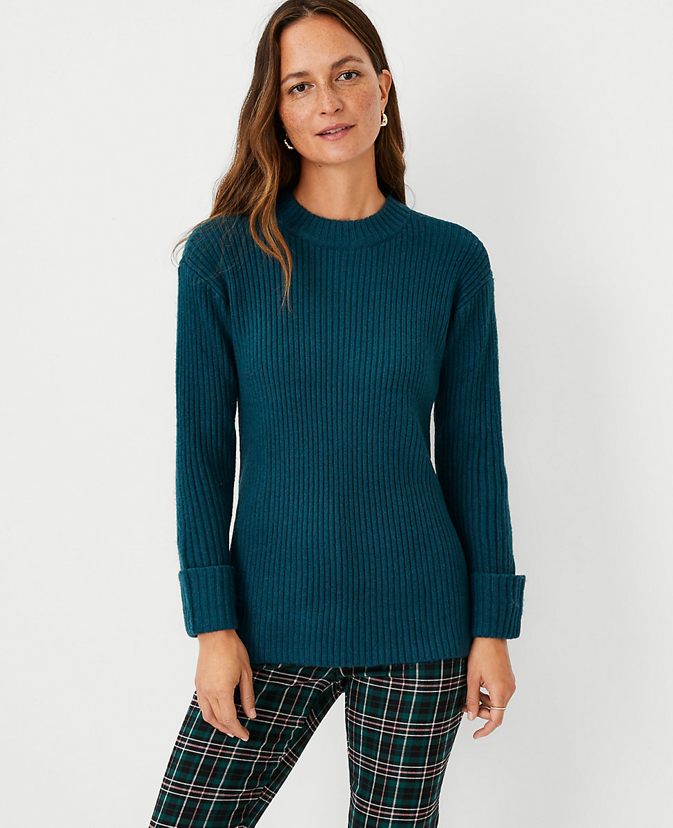 Ribbed Tunic Sweater