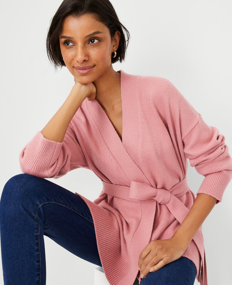 Ann taylor outlet pink cardigan