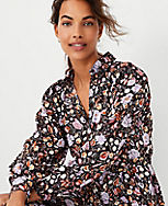 Floral Collared Midi Shirtdress carousel Product Image 3