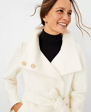 Belted Funnel Neck Coat carousel Product Image 3