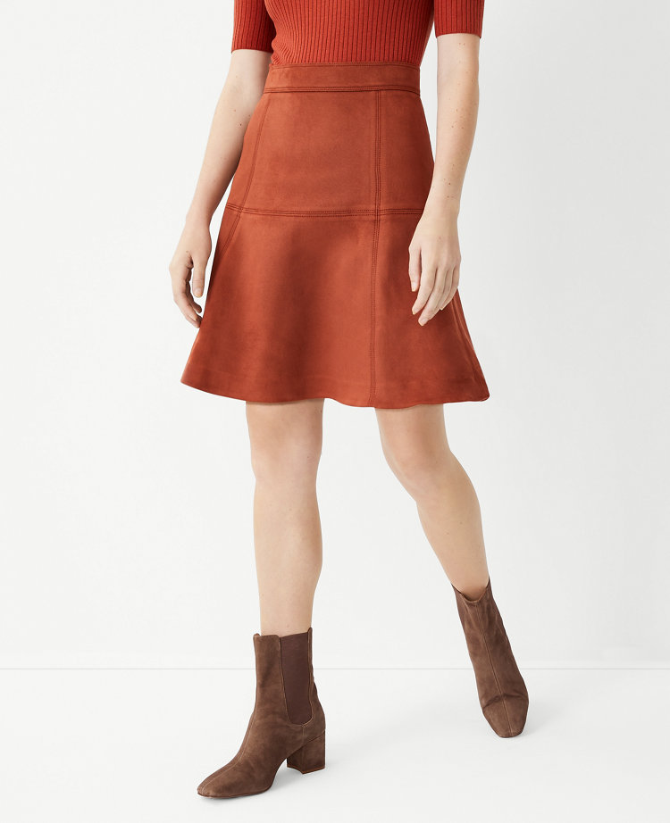 Ann taylor 2025 faux suede skirt