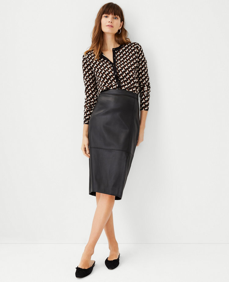 Express vegan leather top pencil skirt