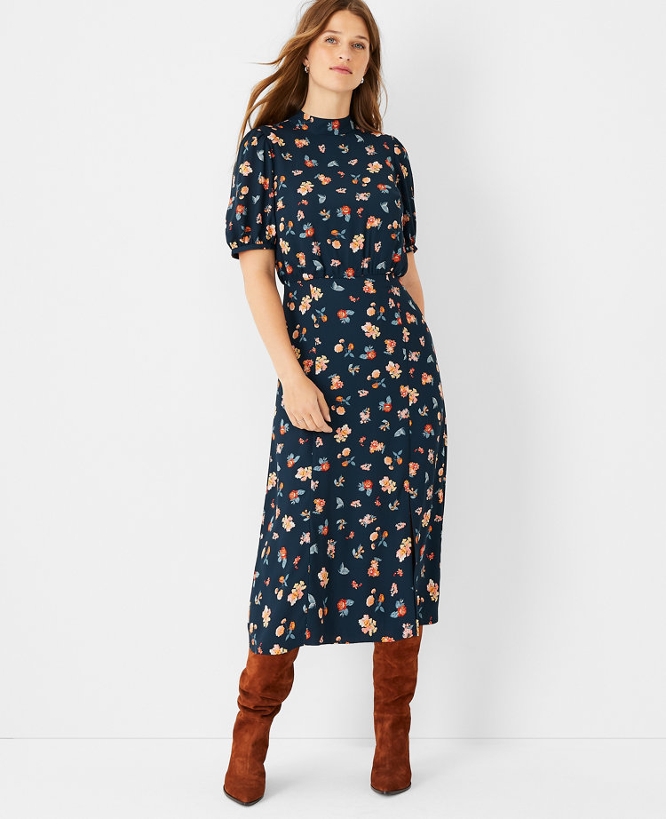 Floral blouson outlet dress