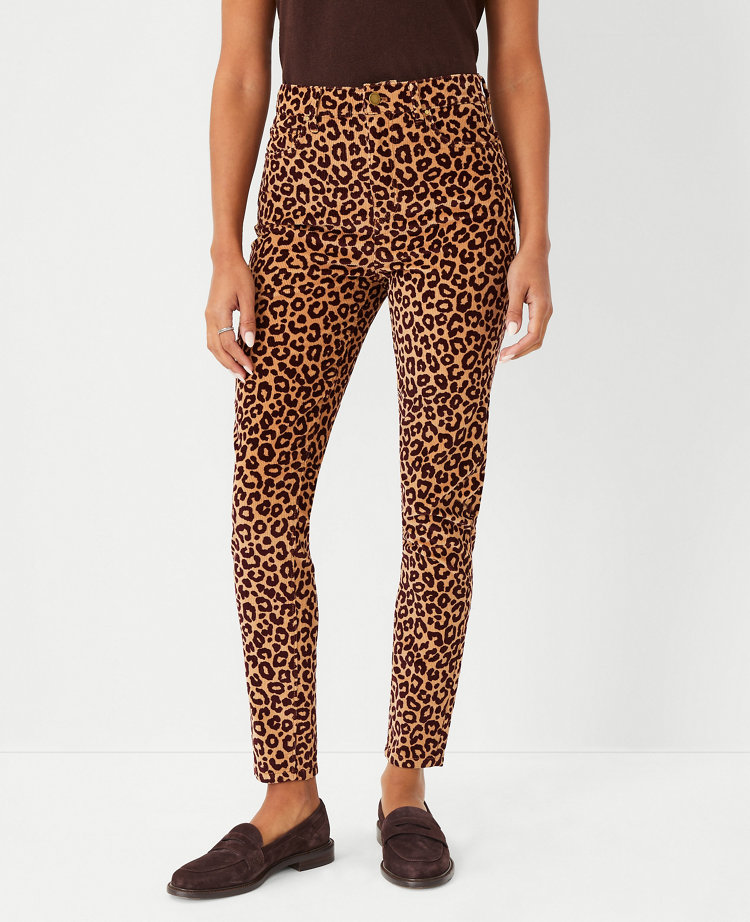 Animal Print High Rise Skinny Corduroy Pants $3.95