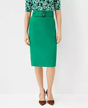 Belted Seamed Pencil Skirt carousel Product Image 3