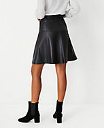 Seamed Faux Leather Full Skirt carousel Product Image 2