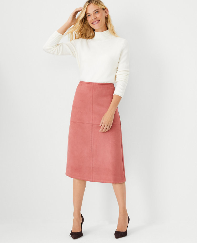 Oasis faux suede midi skirt best sale