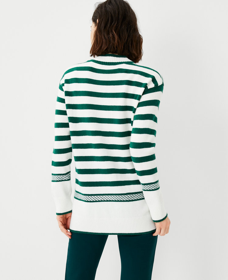 Mixed Stripe Tunic Sweater