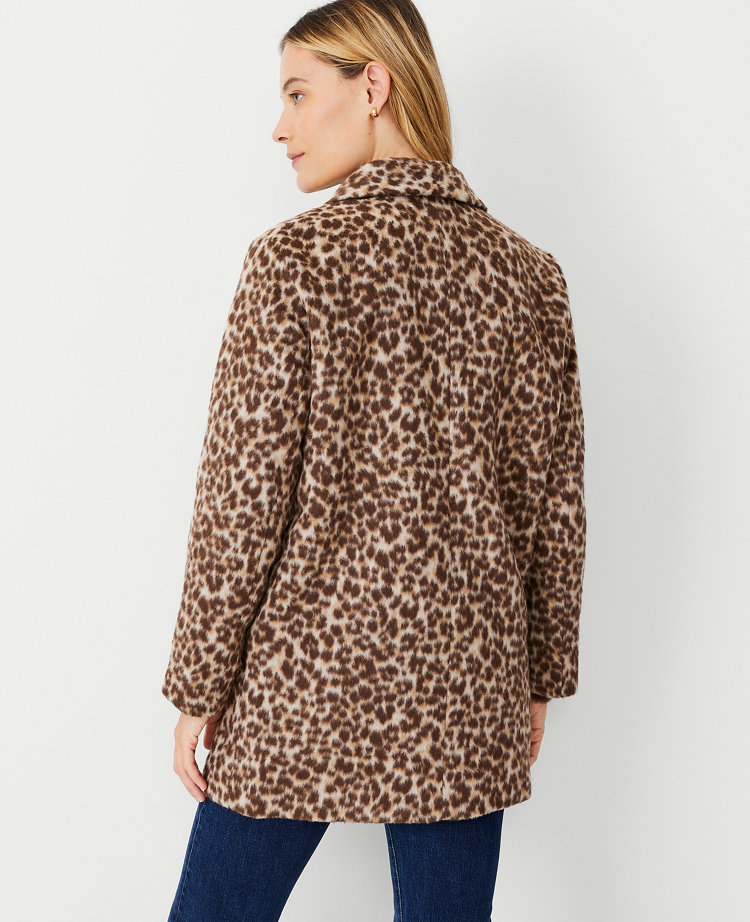 Animal Print Cocoon Coat