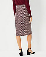 Petite Houndstooth Knotted Pencil Skirt carousel Product Image 2