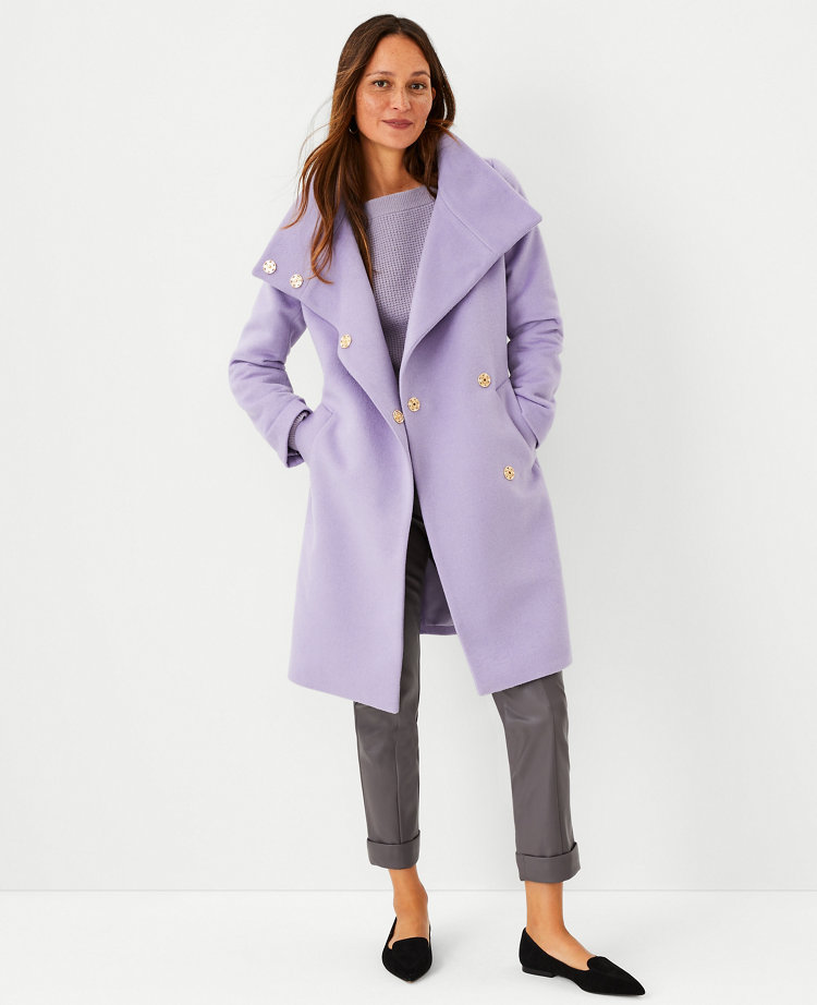 Belted Funnel Neck Coat