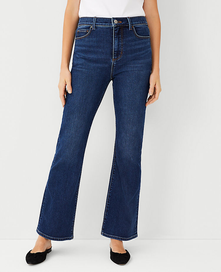 Curvy Sculpting Pocket High Rise Boot Cut Jeans (Mid Stone Wash)
