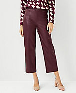 The Faux Leather Easy Straight Crop Pant carousel Product Image 3