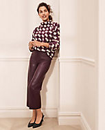 The Faux Leather Easy Straight Crop Pant carousel Product Image 4