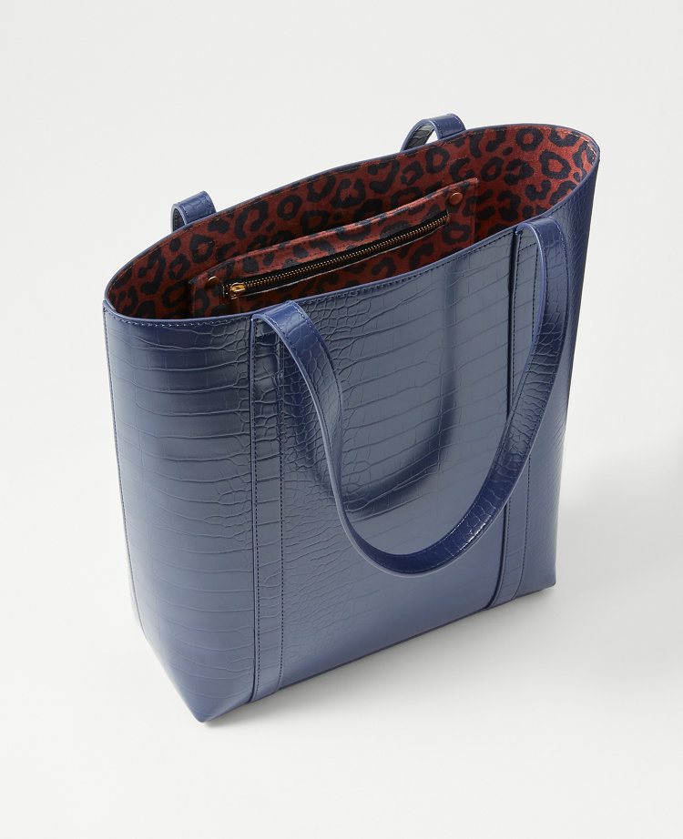 Croc print tote bag hot sale