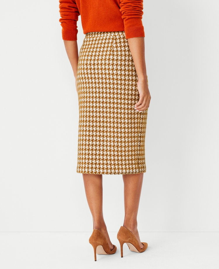 Petite Houndstooth Pencil Skirt