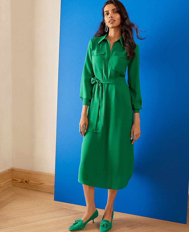 Collared Belted Shirtdress