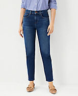 Sculpting Pocket Mid Rise Taper Jeans in Classic Indigo Wash carousel Product Image 3