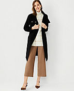 Wool Blend Belted Funnel Neck Coat carousel Product Image 1