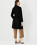 Wool Blend Belted Funnel Neck Coat carousel Product Image 2