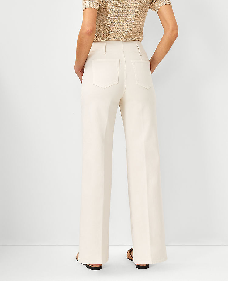 Sculpting Pocket High Rise Corset Trouser Jeans in Natural Oat