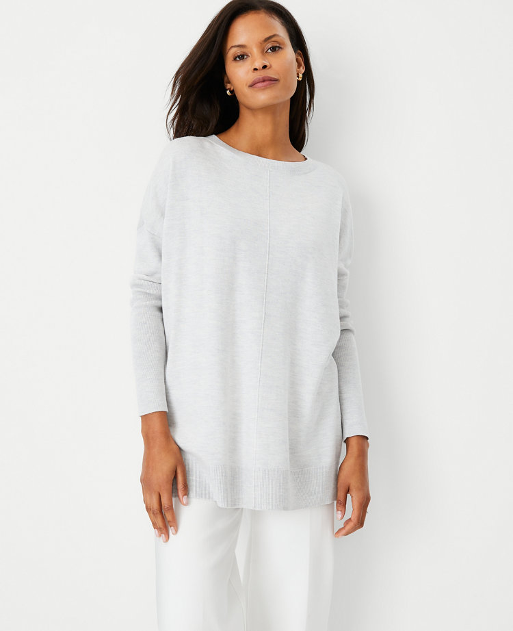 White shop tunic sweater