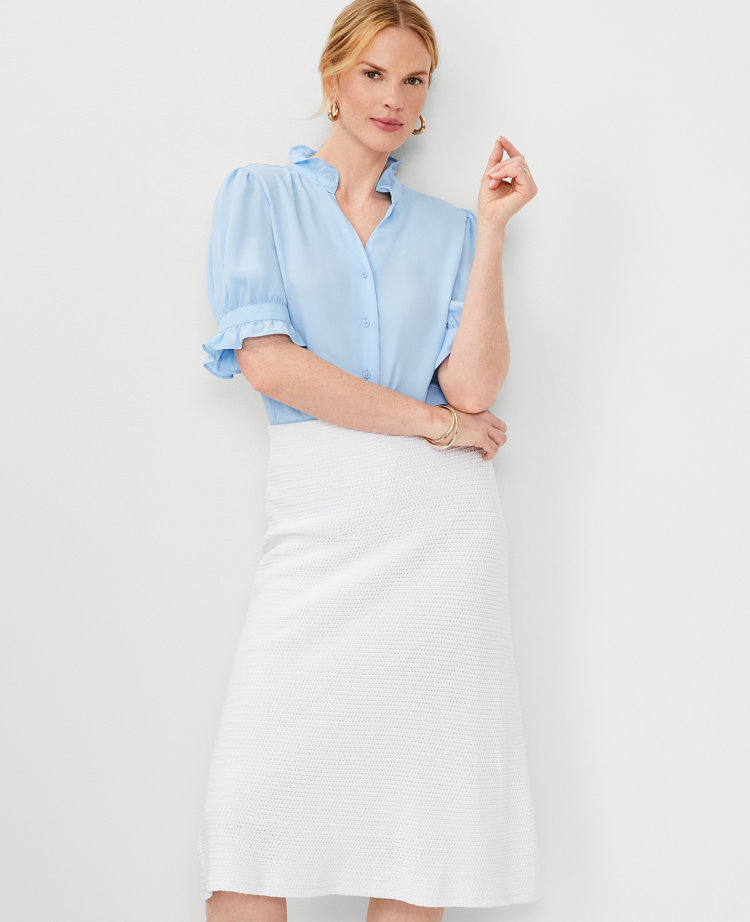Ruffle Collar Shirt carousel Product Image 3