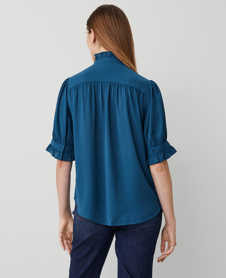 Ruffle Button Top