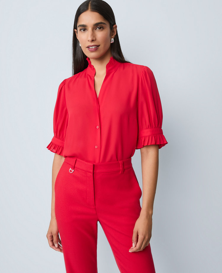 Ruffle Collar Blouse