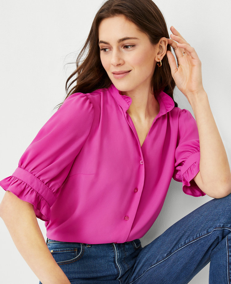 Ann taylor cheap ruffle top