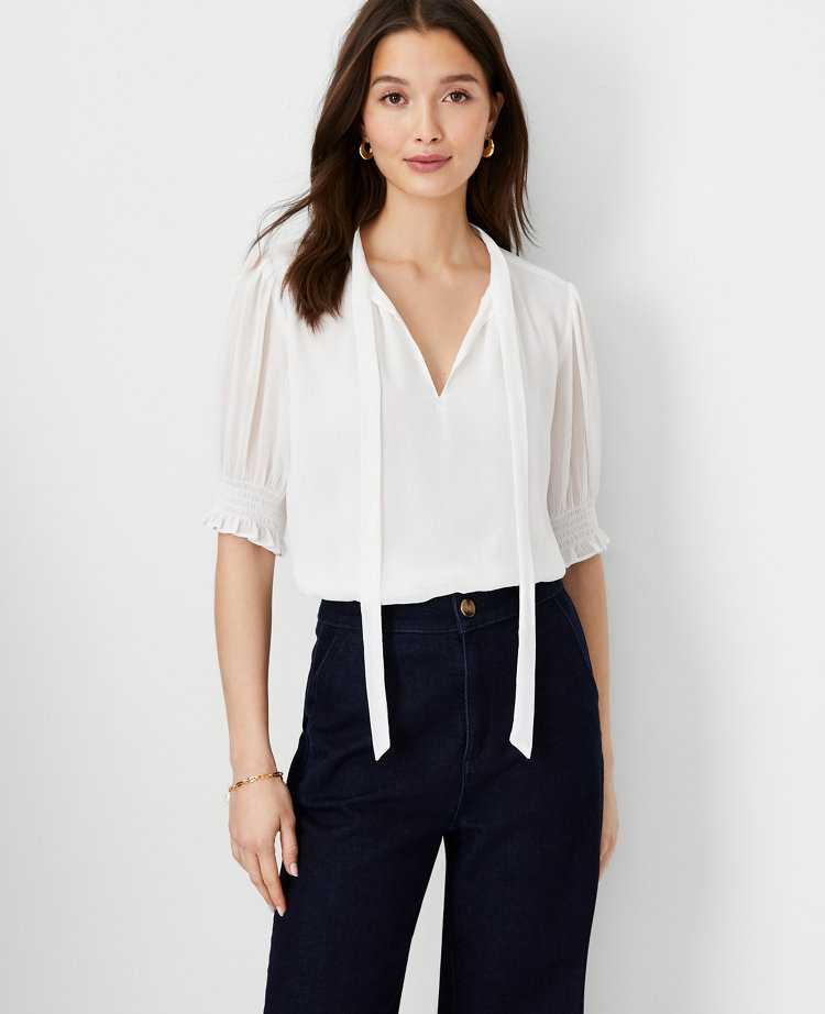 Ann Taylor LOFT Puff Sleeve Blouses for Women