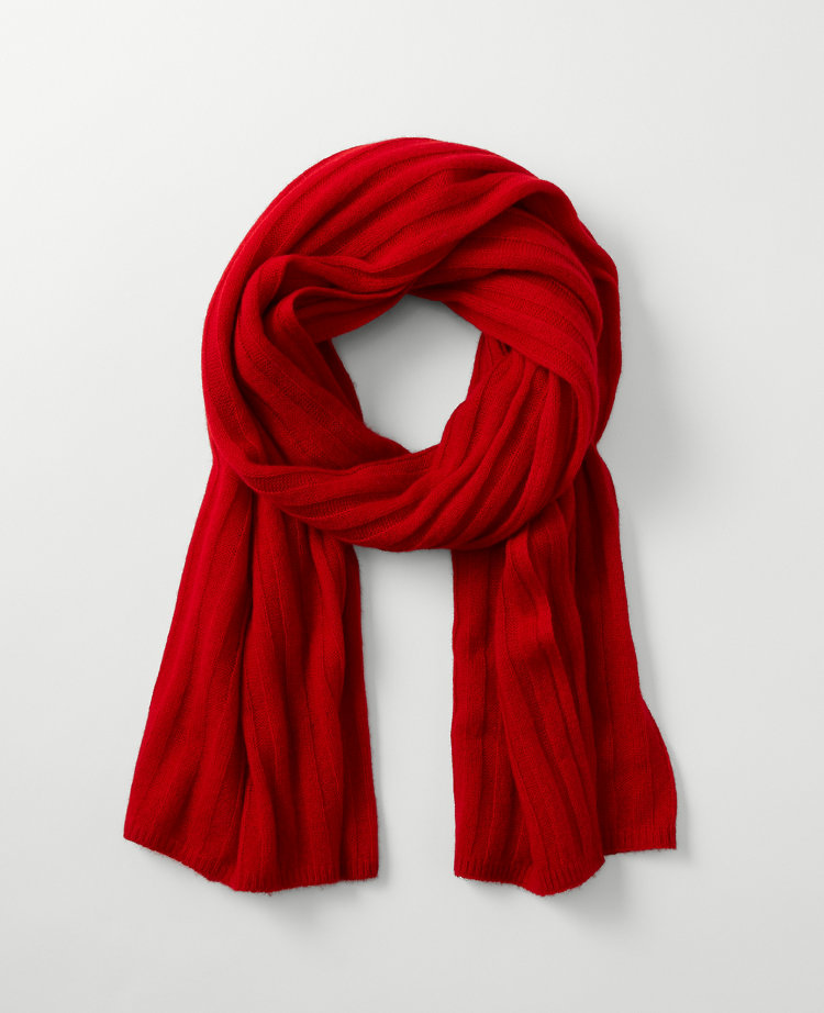 Ribbed Cashmere Scarf